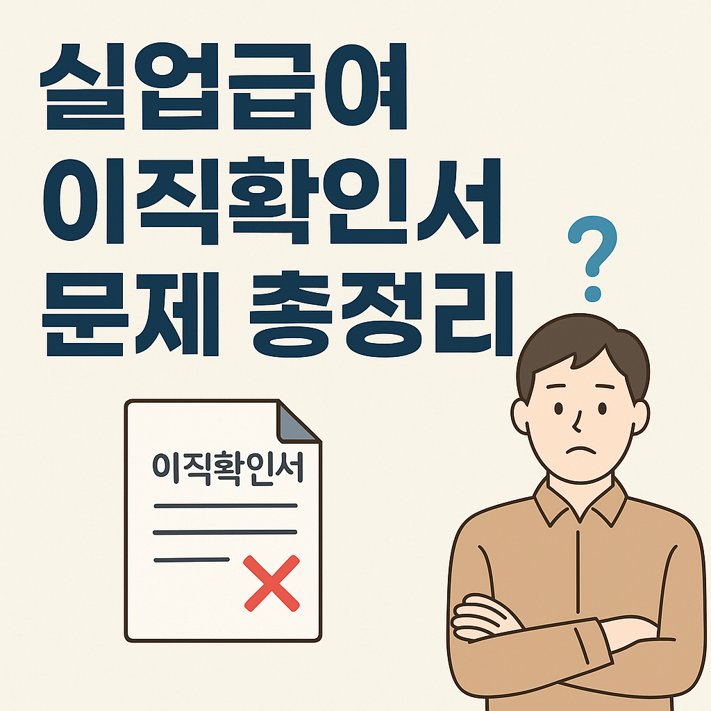 실업급여 이직확인서 문제 총정리 썸네일 이미지
