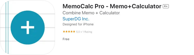 MemoCalc Pro - Memo+Calculator