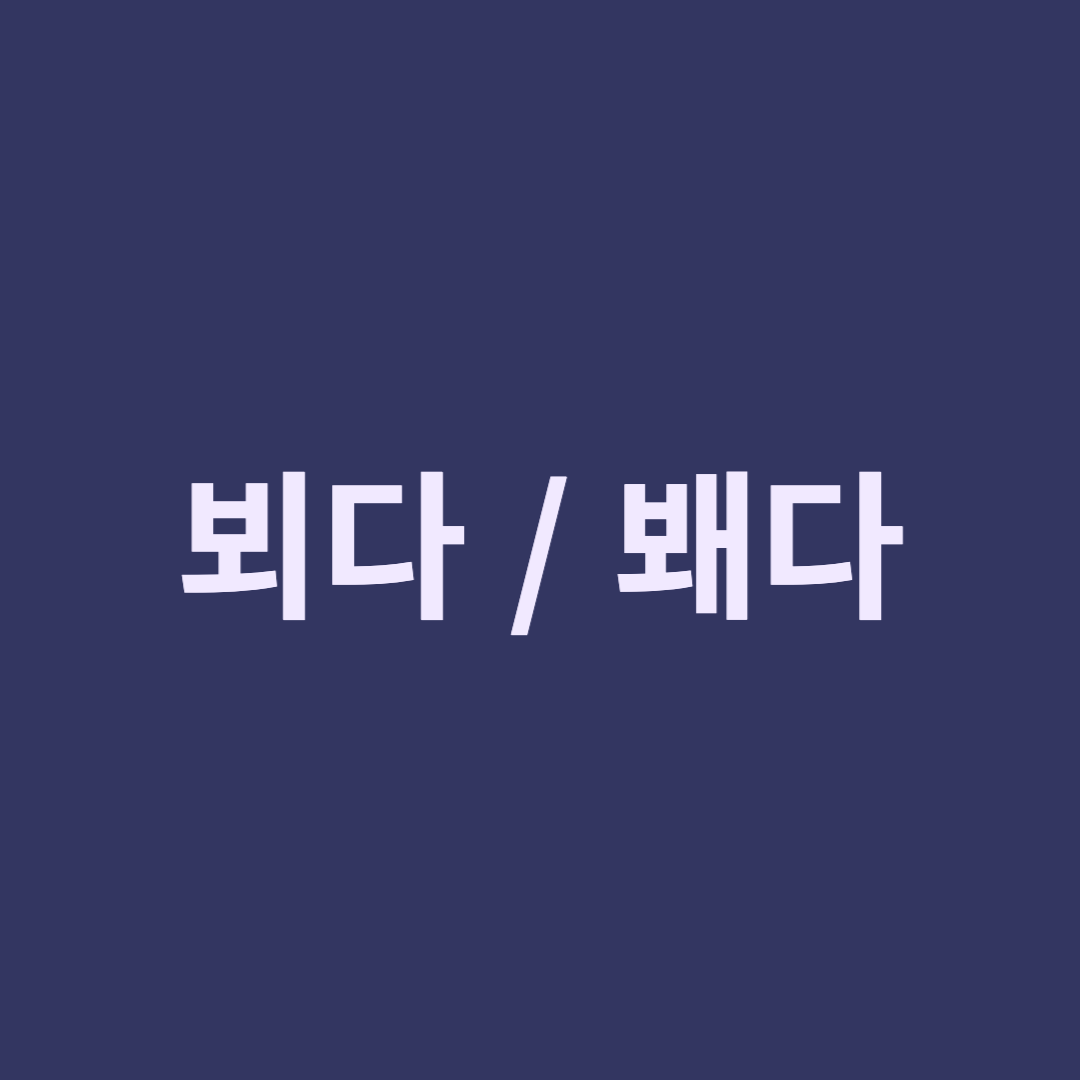  뵈다와 봬다 어떤게 맞을까?