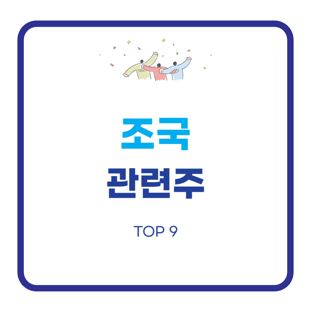 조국 관련주, 조국 테마주 총정리 (TOP 9)