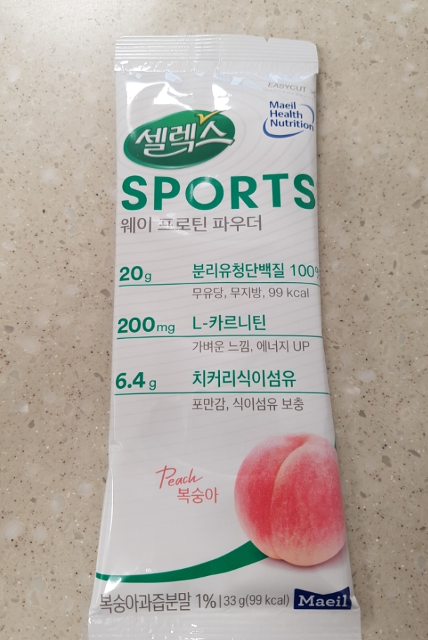 셀렉스 유청단백질 복숭아 맛있어요...! ? 9