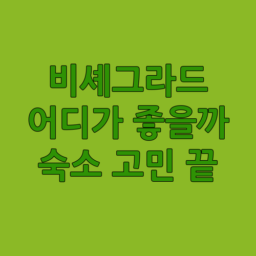 비셰그라드 숙소 고민 끝! 호텔 비셰