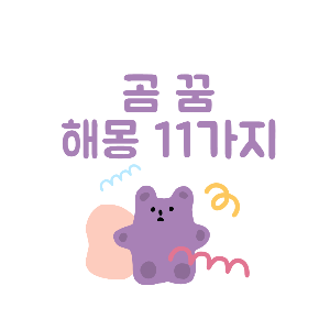  곰 꿈 해몽 11가지 총 정리