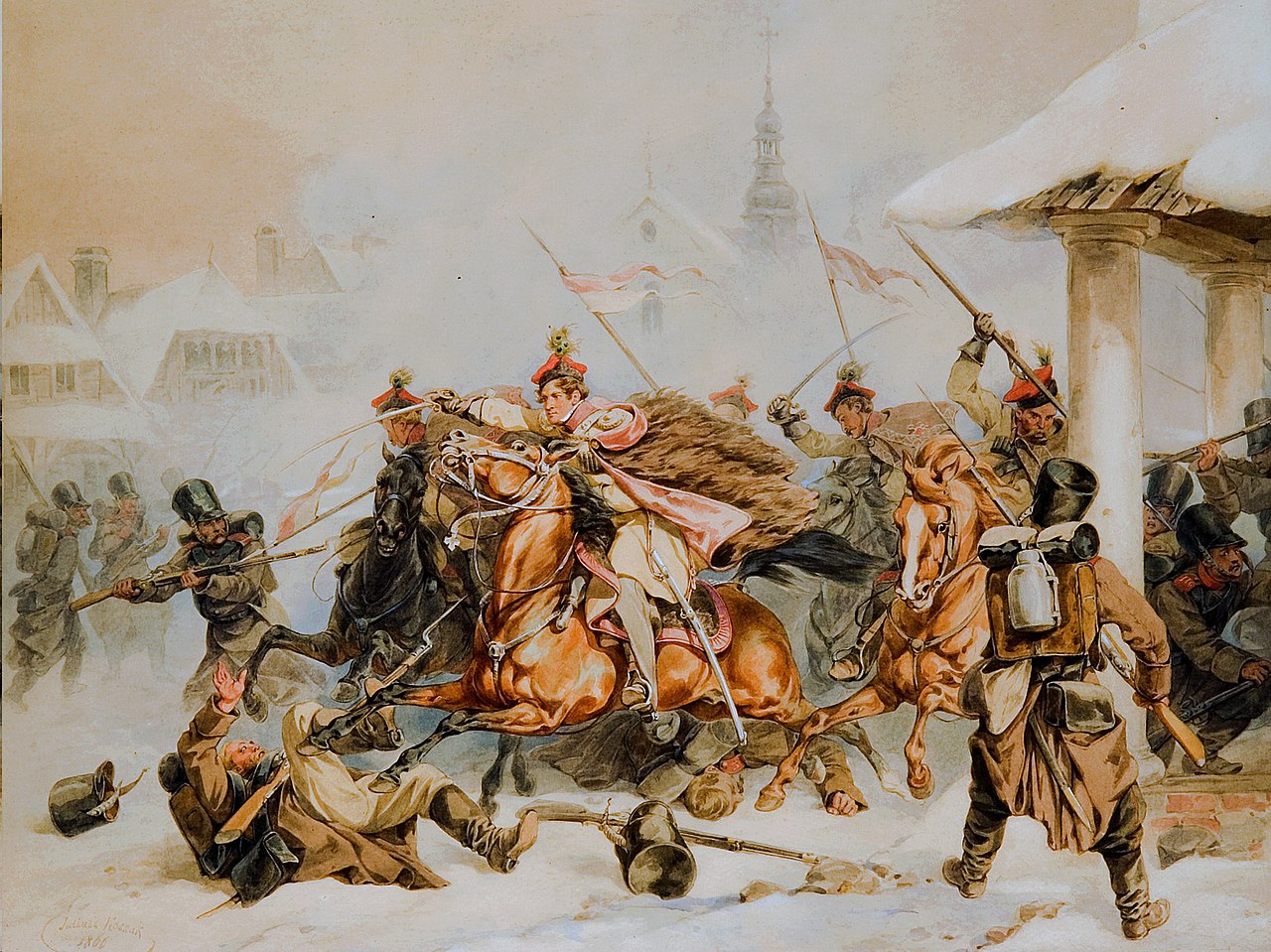 크라쿠프 자유시 군대의 오스트리아 제국 공격