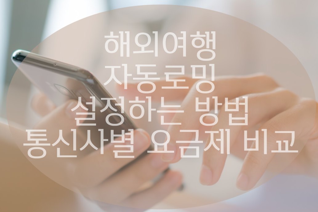 해외 여행 핸드폰 자동로밍 사용 방법