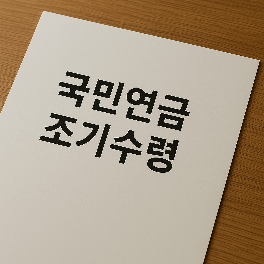 국민연금 조기수령