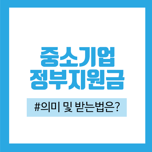 정부지원금받는법