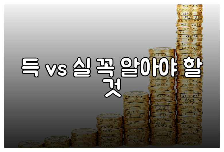 득 vs 실 꼭 알아야 할 것
