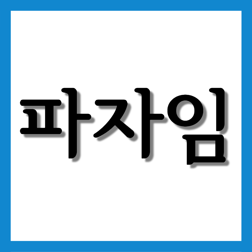  파자임95mg이중정, 효능/복용법/부작용 등 모든 것!