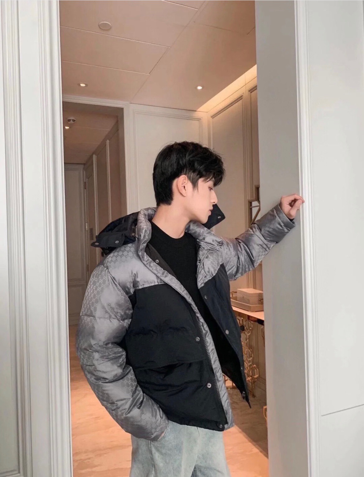  [GUCCI] 구찌 20FW GG 자카드 쉘 다운 패딩 자켓 553281