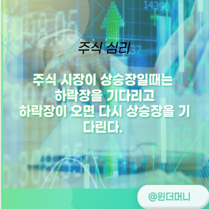 상승장에서는 하락장을 하락장에서는 다시 상승장을 기다린다.