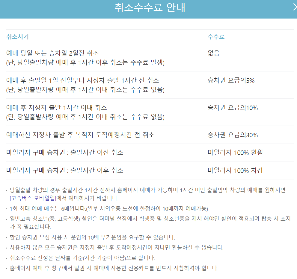 동대구고속버스터미널-시간표