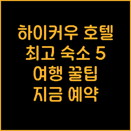 하이커우 여행 숙소 선택 고민 끝 최