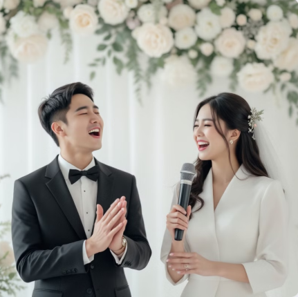 결혼식 축가 모습