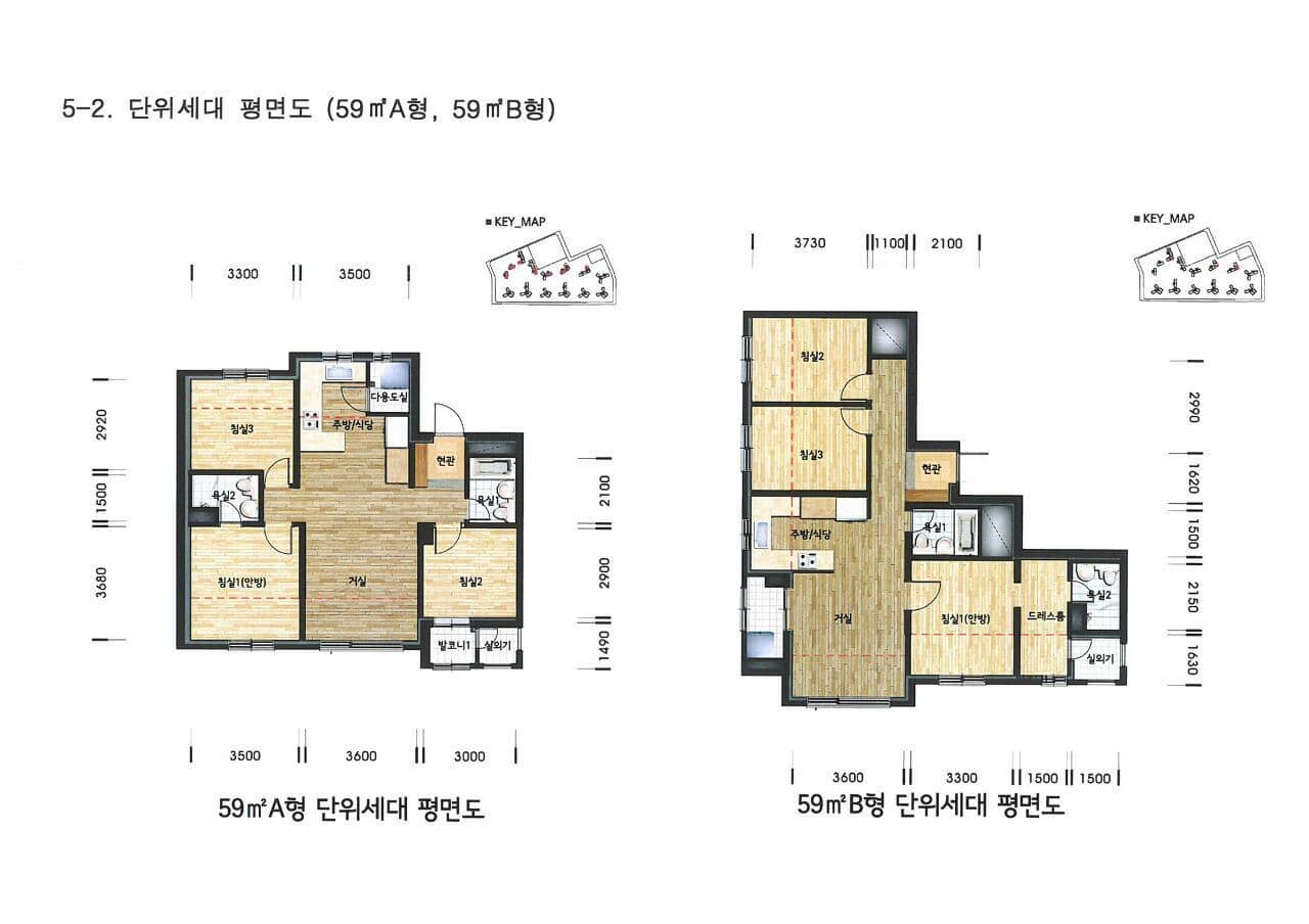 59m2(A)&#44; 59m2(B) 평면도