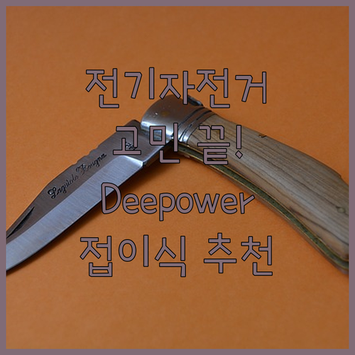 전기 자전거 고민 끝! Deepowe