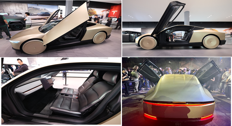 &lt;테슬라가 개발 중인 2인승 배터리 전기 자율주행 자동차, 사이버캡(Tesla Cybercab)&gt;
