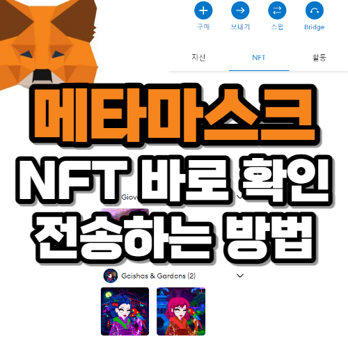 메타마스크] Pc 메타마스크에서 바로 Nft 확인, 전송하는 방법 정리