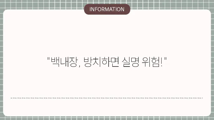 백내장 방치: 