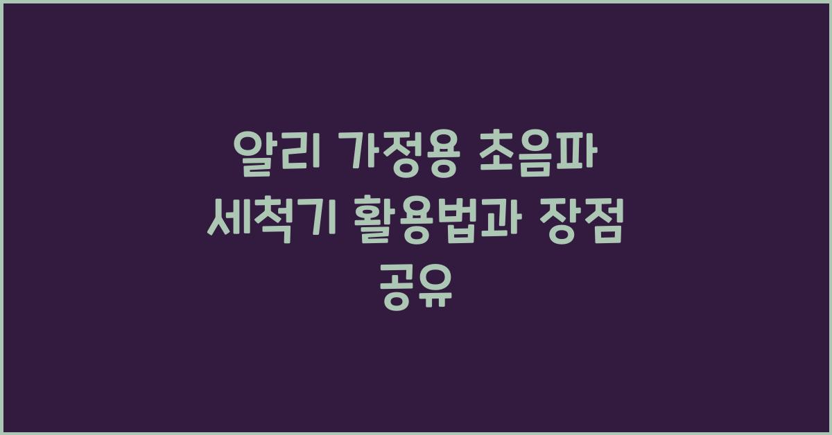 알리 가정용 초음파 세척기  