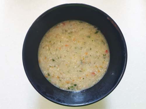  밥으로 간단하게 야채죽 끓이는 법 / Vegetable Rice Porridge