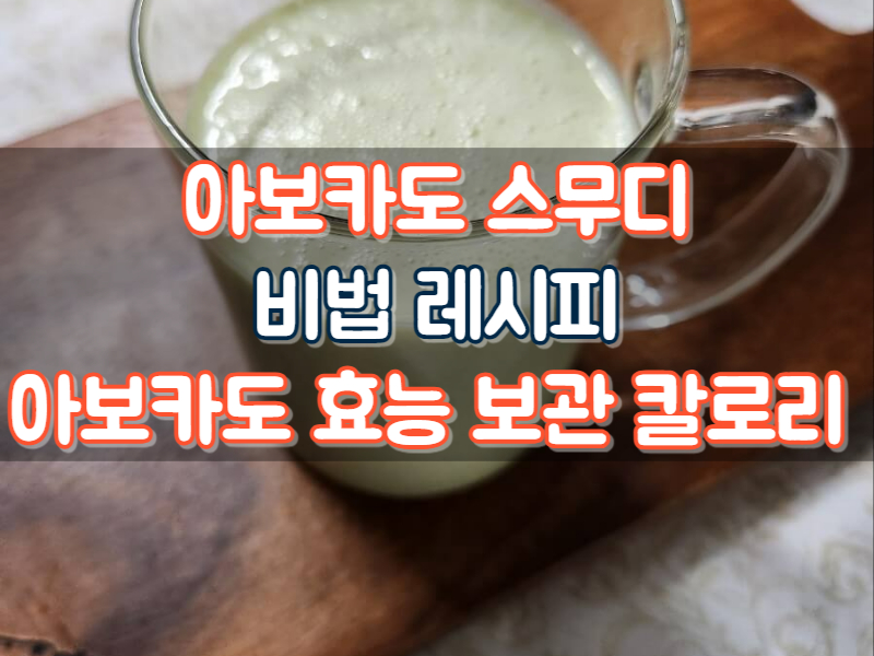 아보카도 효능 칼로리 보관 아보카도 스무디 맛있게 먹는 법