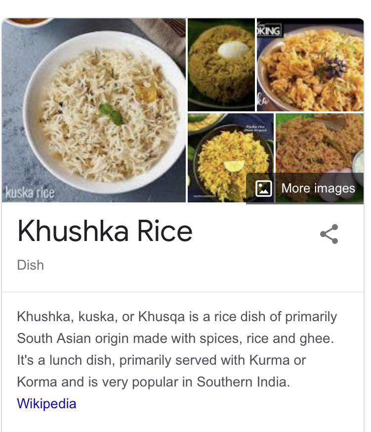 Khushka rice(쿠슈카 라이스)