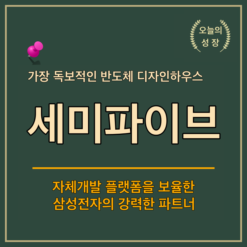 가장 독보적인 반도체 디자인하우스는 세미파이브이다. (로고)