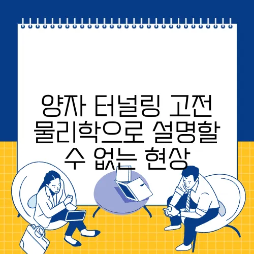 양자 터널링 고전 물리학으로 설명할 수 없는 현상