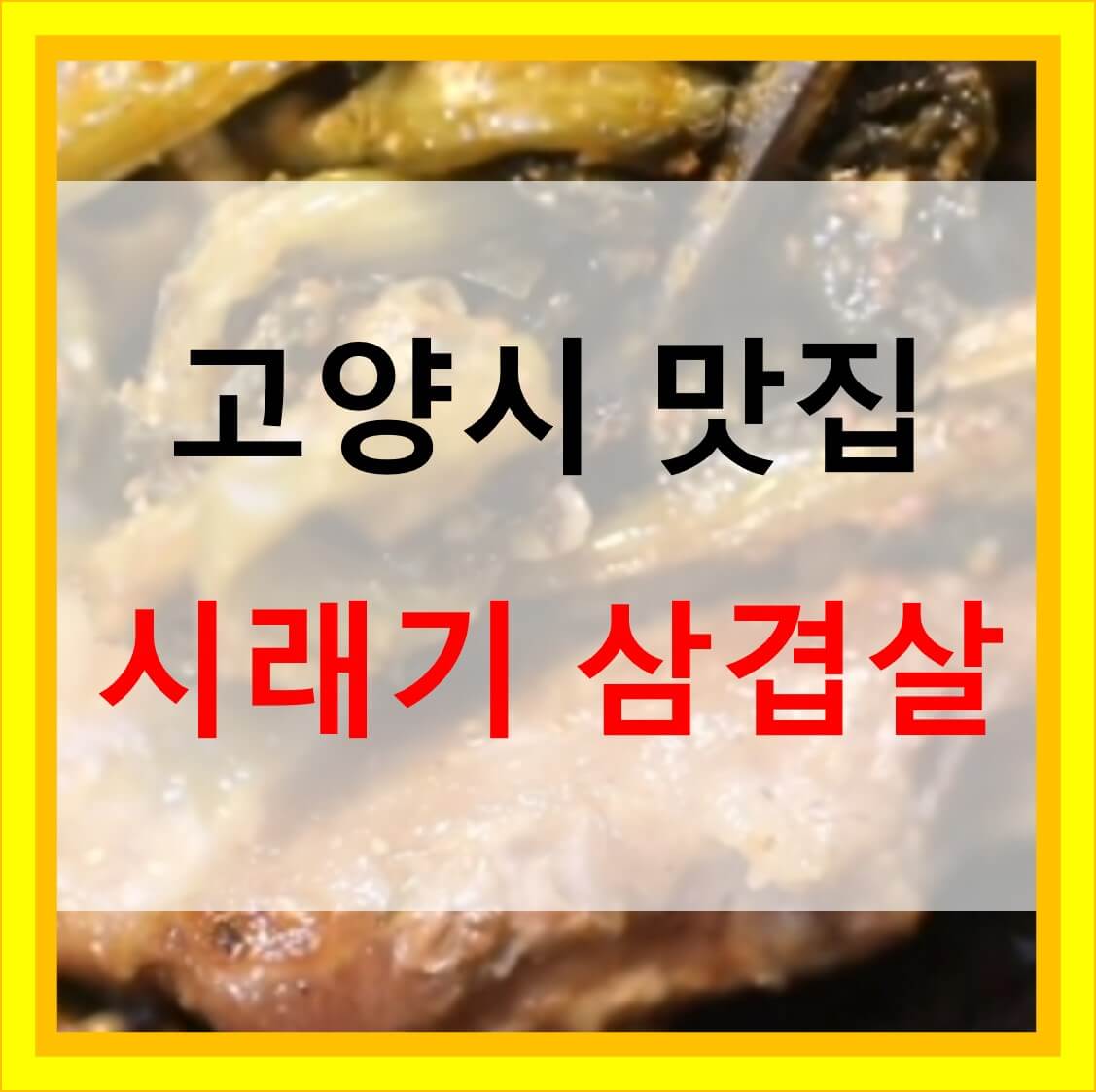 고양시 맛집 시래기 삼겹살 썸네일