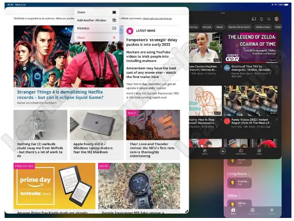 iPadOS 16의 스테이지 매니저