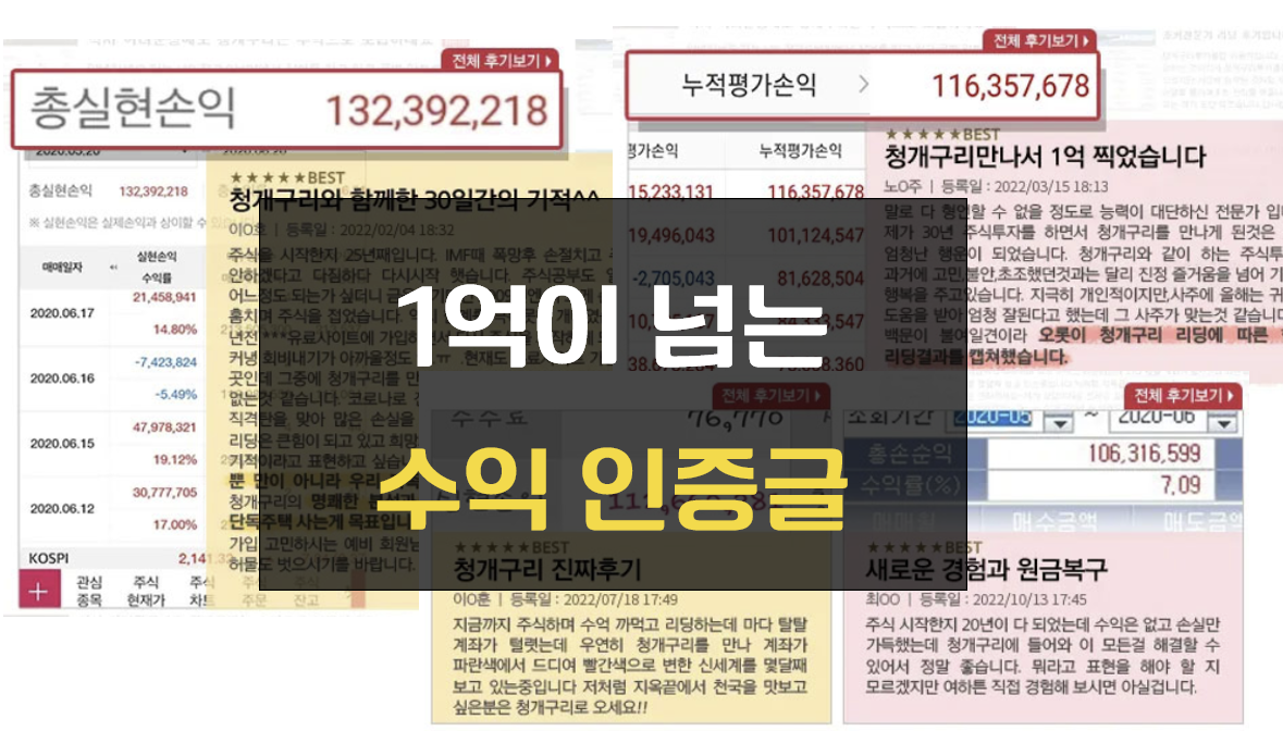 청개구리 투자클럽 수익 인증