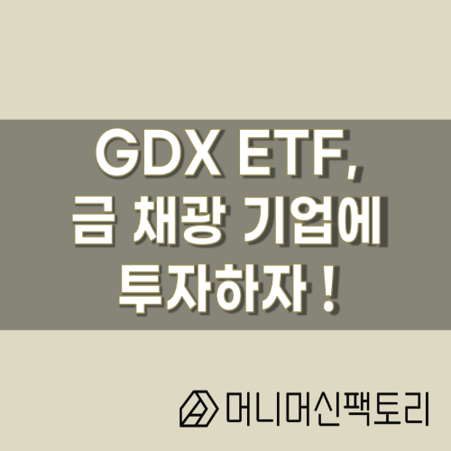  GDX ETF, 난 금 채광기업에 투자한다!