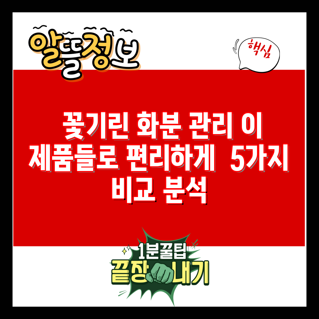  꽃기린 화분 관리 이 제품들로 편리하게  5가지   