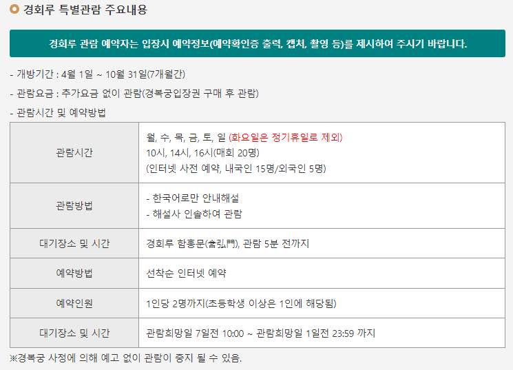 경복궁 야간개장