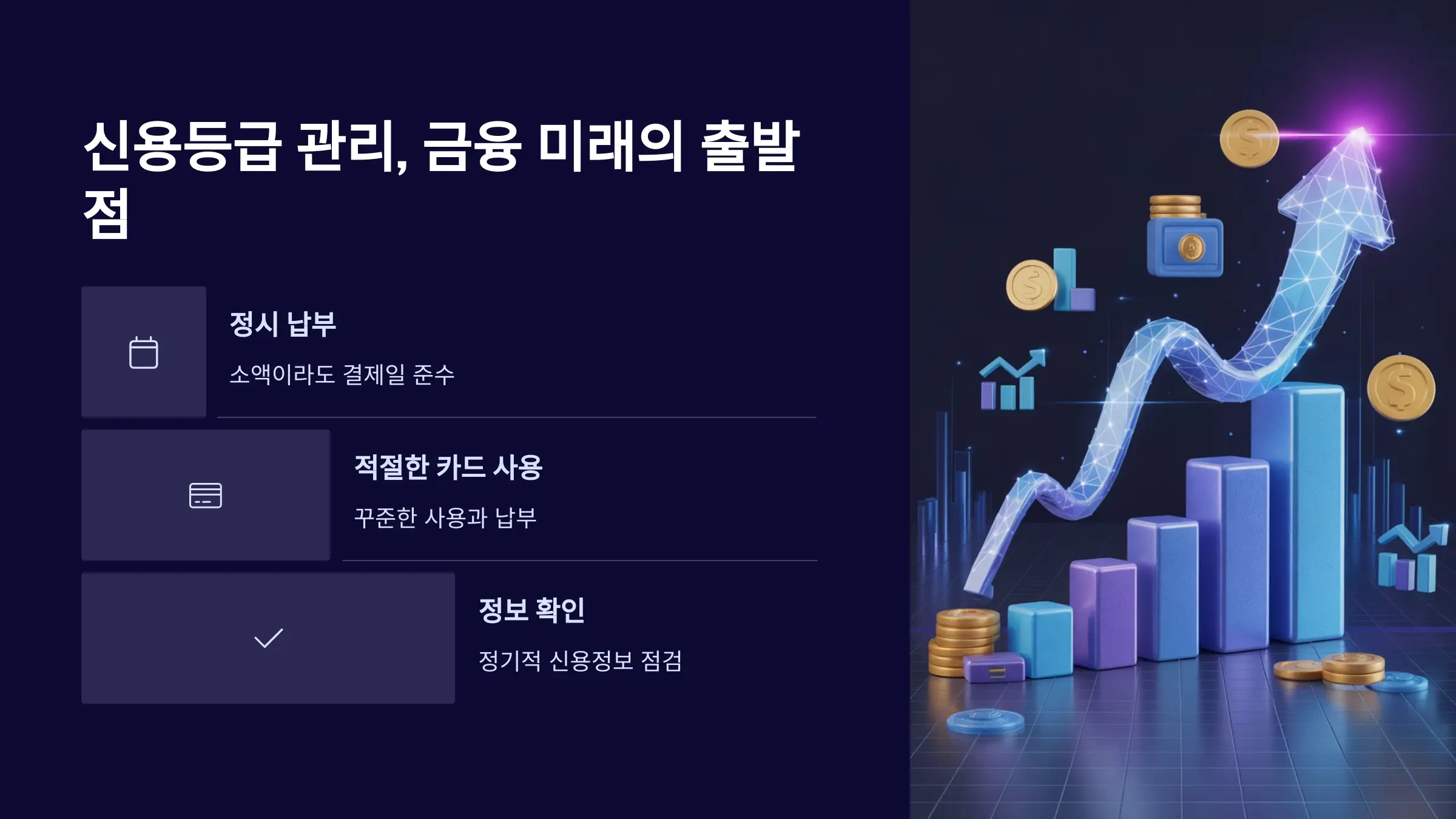 신용등급 관리, 금융 미래의 출발점