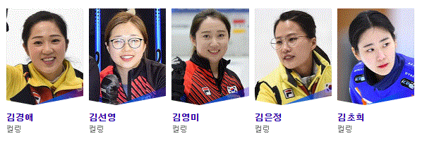 2022 베이징 동계 올림픽 컬링 대한민국 한국 선수