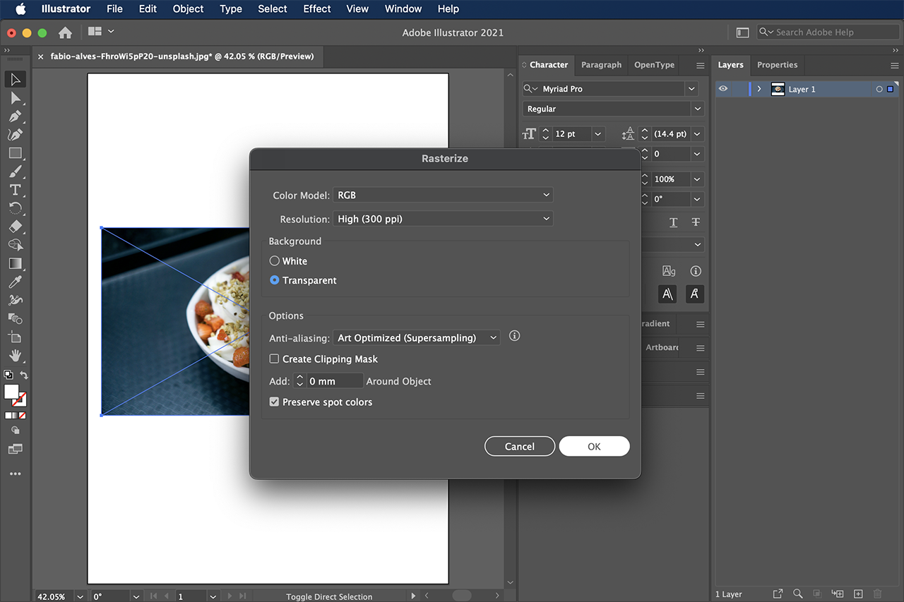 일러스트에서 이미지 누끼 따기