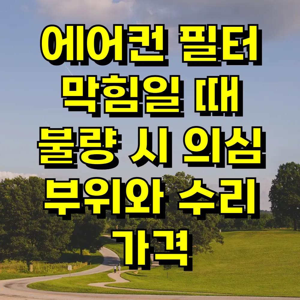 에어컨 필터 막힘일 때 불량 시 의심 부위와 수리 가격
