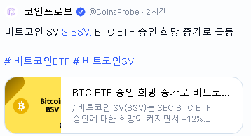 비트코인에스브이(BSV)의 잠재적 호재