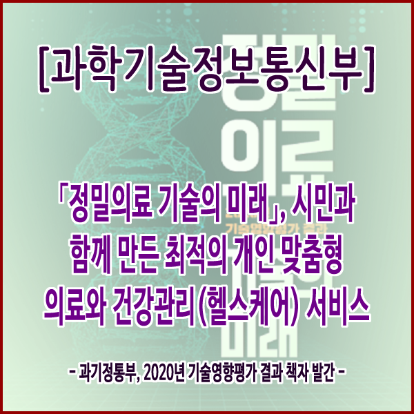  [과학기술정보통신부] 「정밀의료 기술의 미래」, 시민과 함께 만든 최적의 개인 맞춤형 의료와 건강관리(헬스케어) 서비스