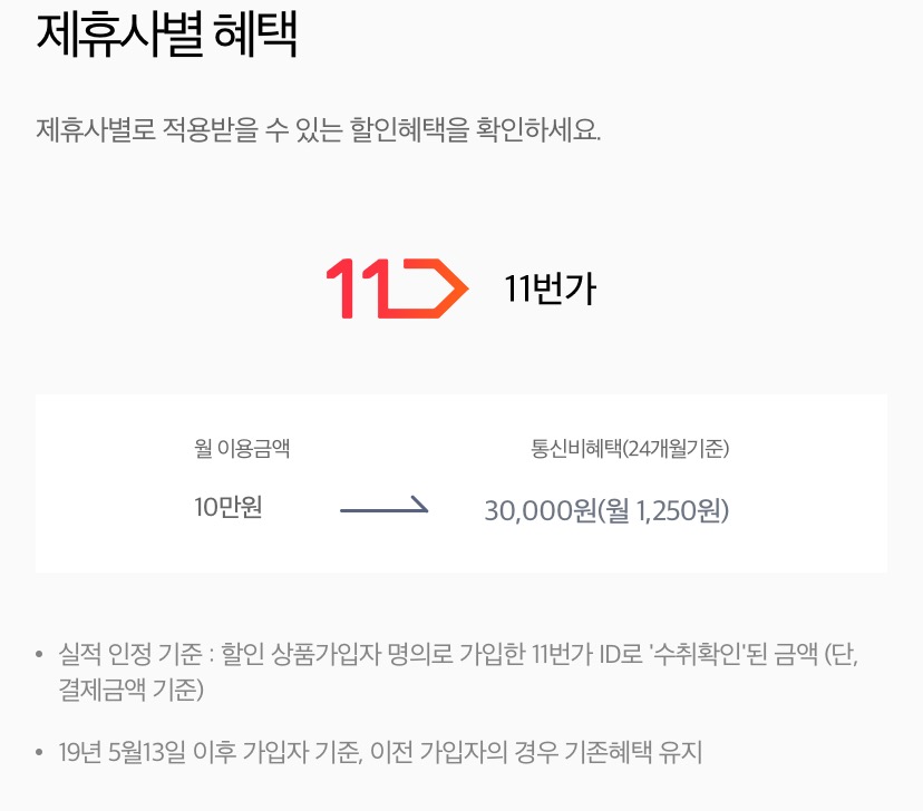  SKT 척척할인 11번가 구매 할인 적용여부 실시간 조회 방법