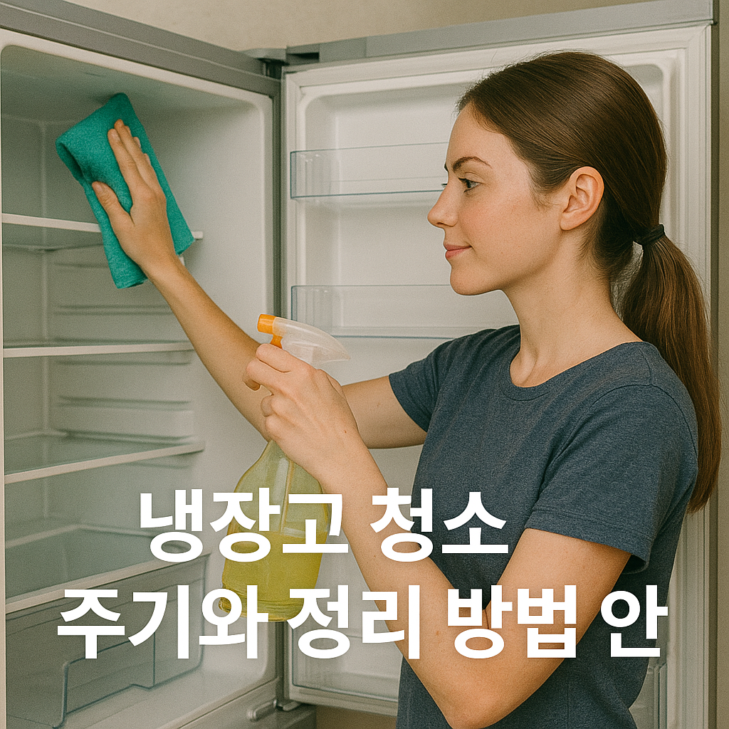 냉장고 청소 주기와 정리 방법 안내 이미지