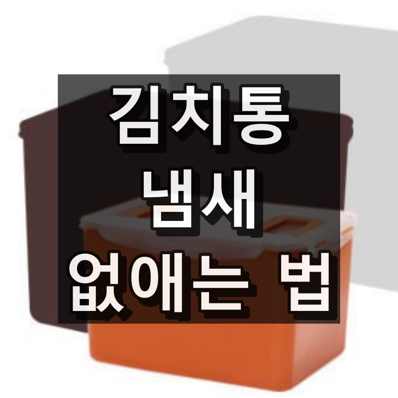 김치통 냄새 없애는 법