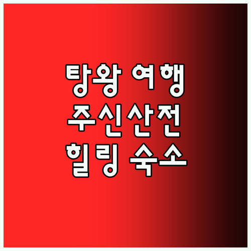 탕왕 주신산전 리조트.. 힐링과 액티
