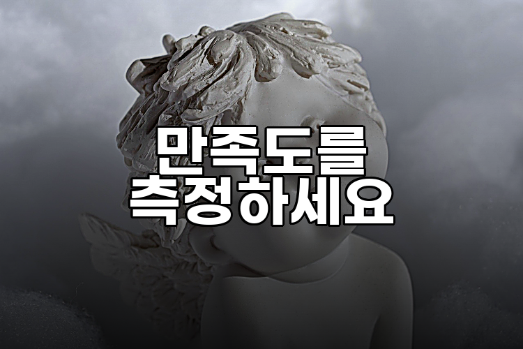 만족도를 측정하세요