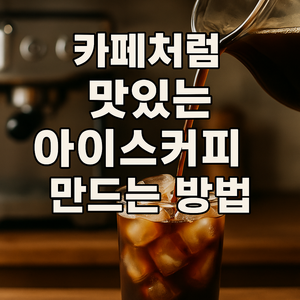 카페처럼 맛있는 아이스커피 만드는 방법