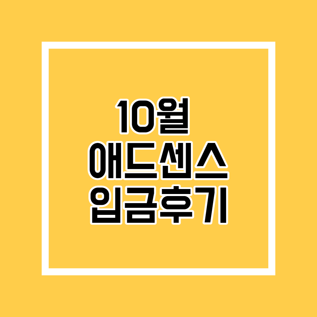  10월 티스토리 애드센스 수익 입금 후기 / 달러통장 활용