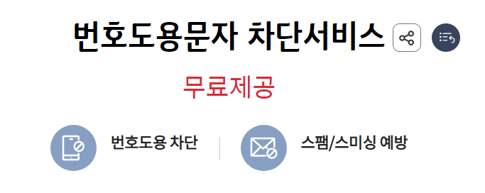 번호도용 방지 방법 : 번호도용 문자차단 서비스