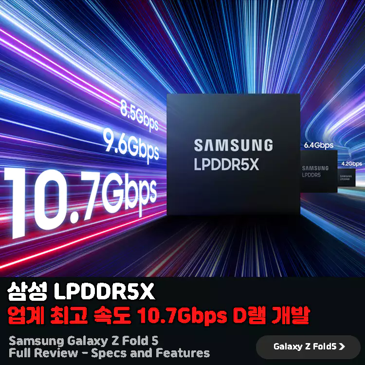 삼성전자-LPDDR5X-업계-최고-속도-D램-개발